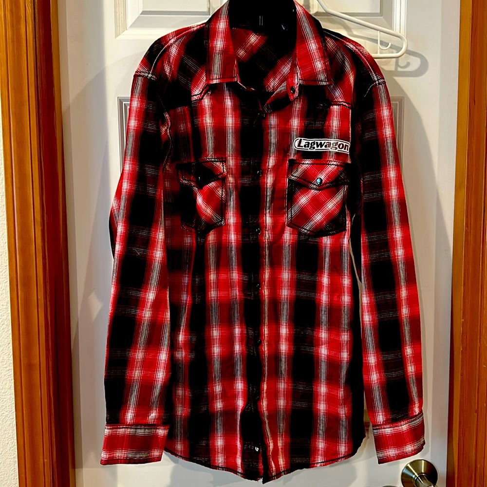 Lagwagon button up plaid shirt